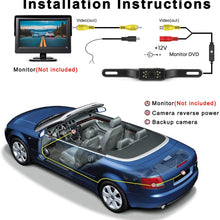 Backup Camera for Car Pickup Trucks SUVs Vans RVs License Plate Rearview Camera 9 LED Night Vision Parking Camera
