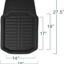 FH Group Tray Style Car Mats F14409REDBLACK Deep Tray All Weather Floor Mats, 4 Piece