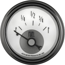 AUTO METER 2015 Prestige Pearl 2-1/16" Fuel Level Gauge (0 Ohm E-90 Ohm F, 52.4mm)
