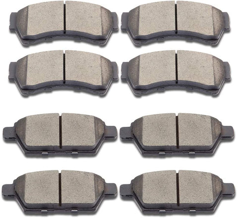 SCITOO Ceramic Front Rear Disc Brake Pad Set fit for 2006-2012 Ford Fusion, 2007-2012 Lincoln MKZ, 2006 Lincoln Zephyr, 2006-2013 Mazda 6, 2006-2011 Mercury Milan