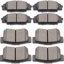 SCITOO Ceramic Front Rear Disc Brake Pad Set fit for 2007-2010 Acura CSX, 2002-2006 Acura RSX, 2006-2011 Honda Civic, 2000-2009 Honda S2000