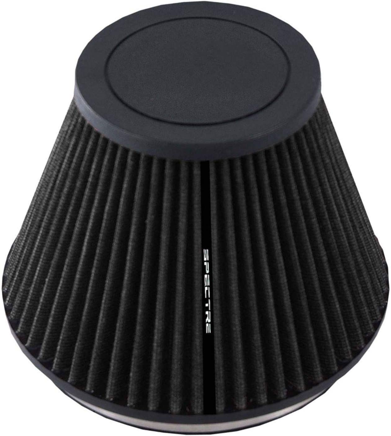 Spectre Universal Clamp-On Air Filter: High Performance, Washable Filter: Round Tapered; 6 in (152 mm) Flange ID; 5.719 in (145 mm) Height; 7.219 in (183 mm) Base; 3.906 in (99 mm) Top, SPE-HPR9606K