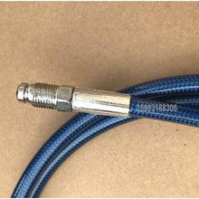 WHWEI AN3 Motorcycle Brake Oil Hose Line Stainless Steel Braided PTFE Pipe with M10X1 Male Fittings (Color : 44CM)