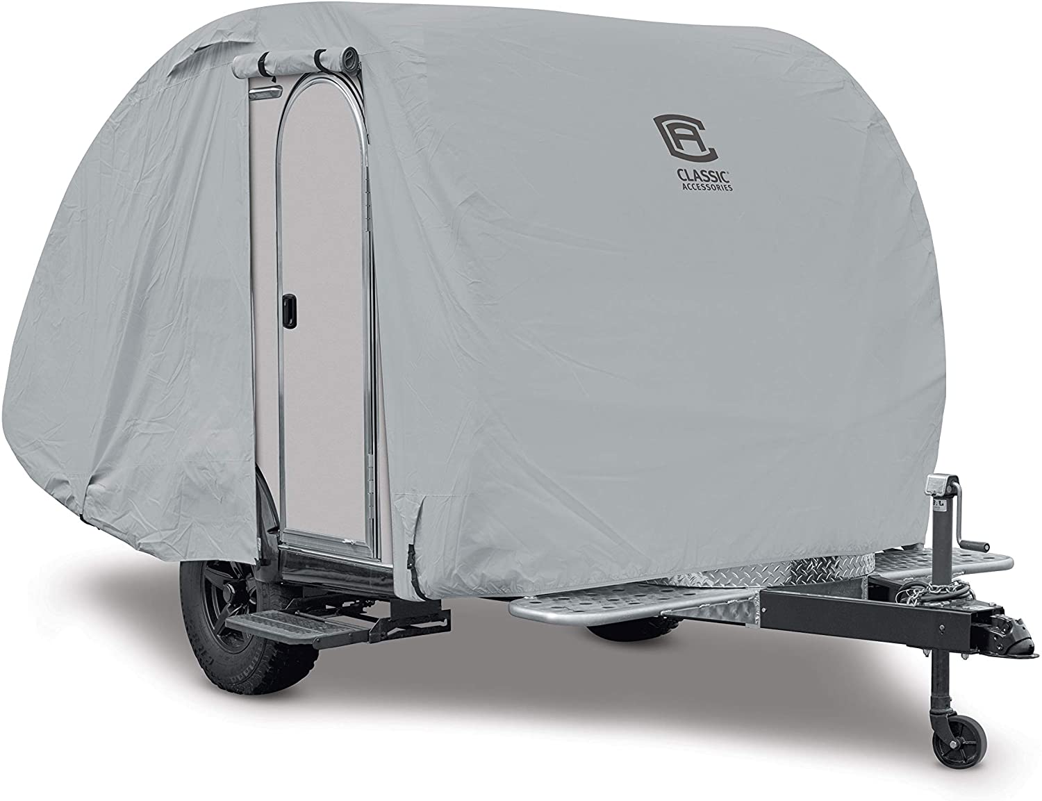 Classic Accessories - 80-399-161001-RT Over Drive PermaPRO Teardrop Trailer Cover, Fits 10' - 12'L x 6'W T@b & Clam Shell Trailers