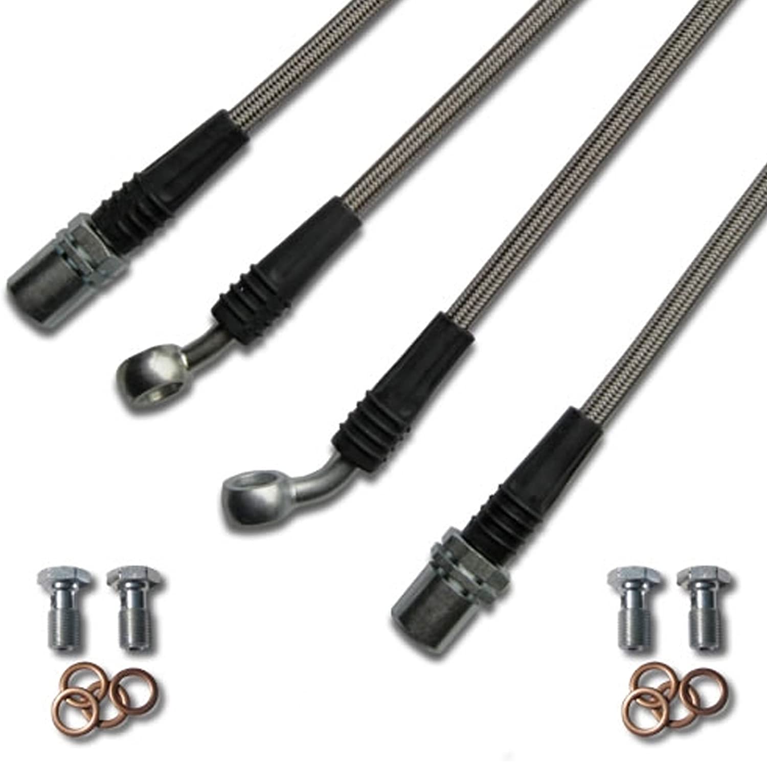 Techna-Fit Brake Line Kit Subaru 1992-2001 Impreza rear drum 4 line brake kit - SUB-1001BK