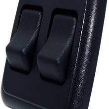 American Technology Components Double SPST On-Off Switch with Bezel, 12-Volt, for RV, Trailer, Camper (Black)