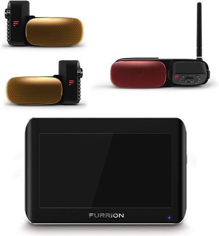 Furrion Vision S 7 inch monitor, 3 camera Wireless RV Backup System with IR Night Vision and Wide Viewing Angles: 1 Rear Markerlight Camera, and 2 Side Running Light Cameras - FOS07TAED