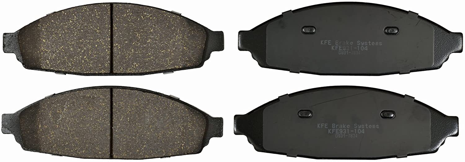 KFE KFE931-104 Ultra Quiet Advanced Premium Ceramic Brake Pad Front Set Compatible with: 2003-2011 Ford Crown Victoria; Lincoln Town Car; Mercury Grand Marquis, Marauder