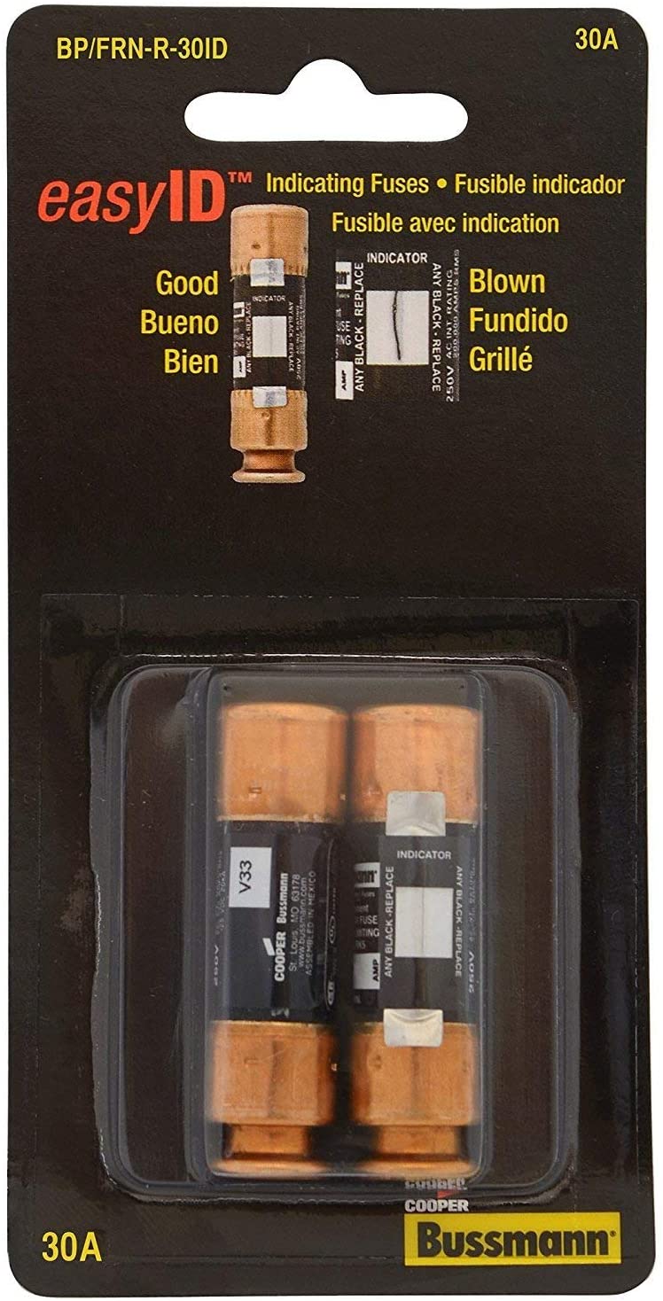 Bussman BP/FRN-R-30ID 30 Amp EasyID Heavy-Duty Time Delay Fuse 2 Count