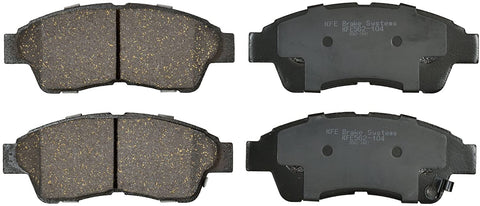 KFE KFE562-104 Ultra Quiet Advanced Premium Ceramic Brake Pad Front Set Compatible with: 1992-1999 Toyota Camry 4 Cyl, 1993-1997 Corolla, 1996-200 Rav4, Celica ST; Geo Prizm