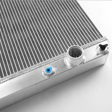 2 Row Short Aluminum Radiator For Pontiac GTO Tempest LeMans Silver 1965 1966 1967