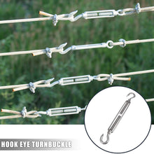 X AUTOHAUX 2pcs M12x1.75 Car 304 Stainless Steel Hook and Hook Turnbuckle Wire Rope Tension