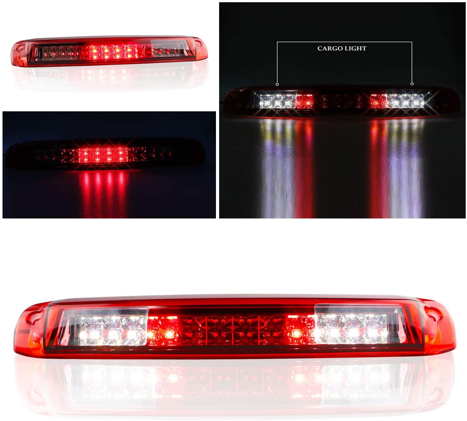 For 99-06 Chevrolet Silverado/GMC Sierra 1500-3500, 2007 Chevrolet Silverado/GMC Sierra 1500-3500&HD Classic, 01-06 Chevrolet Silverado/GMC Sierra 1500-3500HD Rear Roof Center LED Third Brake Lights