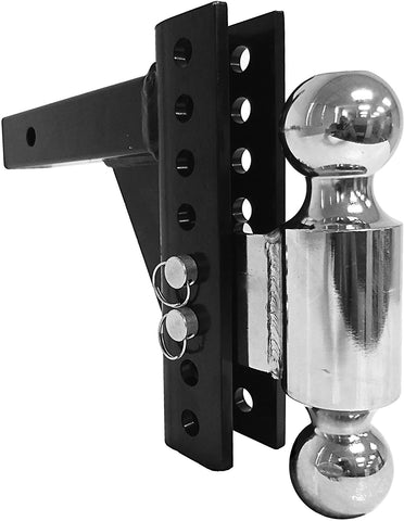 MaxxHaul 70380 Black/Chrome Adjust Dual Ball Mount