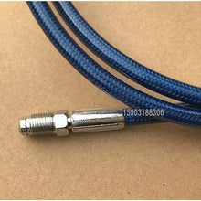 WHWEI AN3 Motorcycle Brake Oil Hose Line Stainless Steel Braided PTFE Pipe with M10X1 Male Fittings (Color : 44CM)