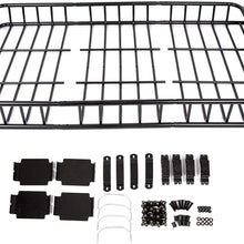64" Roof Rack Cargo Top Luggage Holder Carrier Basket with Extension Travel