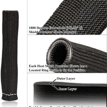 Rolling Gears Spark Plug Boot Protector 1800 Degree Heat Shield Thermal Protection Insulator Sleeve + Wire Separator Divider Suit for 6 mm to 9 mm (Black)