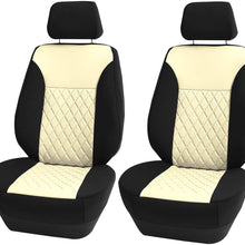 FH Group FB092102 Neoprene Ultra-Flex Diamond Patterned Seat Cover (Black) Front Set – Universal Fit for Cars Trucks & SUVs