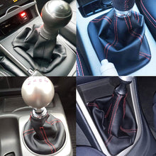 RASTP PU Leather Shift Boot Waterproof Shift Knob Dust Cove Universal for Manual/Auto with Red Stitching,Blue