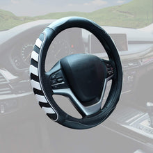 Car Steering Wheel Cover with Durable PU Leather, Universal 15 inch Fit for Car Truck SUV, Breathable Anti Slip Auto Steering Wheel Covers for Men and Women, White