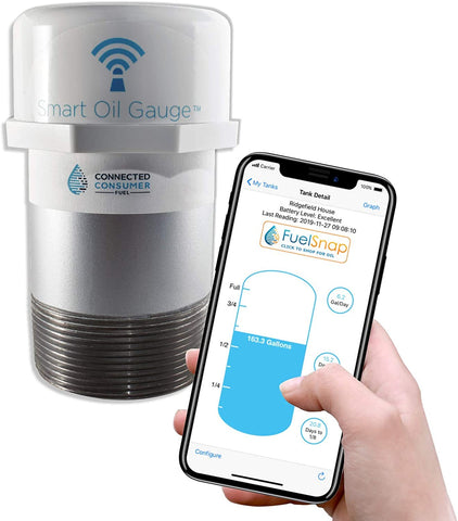 Smart Oil Gauge - Wi-Fi Heating Oil Tank Gauge - Check Your Oil Level From Your Phone, Compatible with Alexa