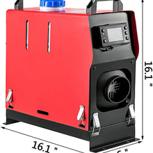 Happybuy 5KW Diesel Air Heater All in One 12V Diesel Parking Heater Muffler 5000W Diesel Heater Remote Control with LCD Switch for RV Motorhome Bus and Trailer