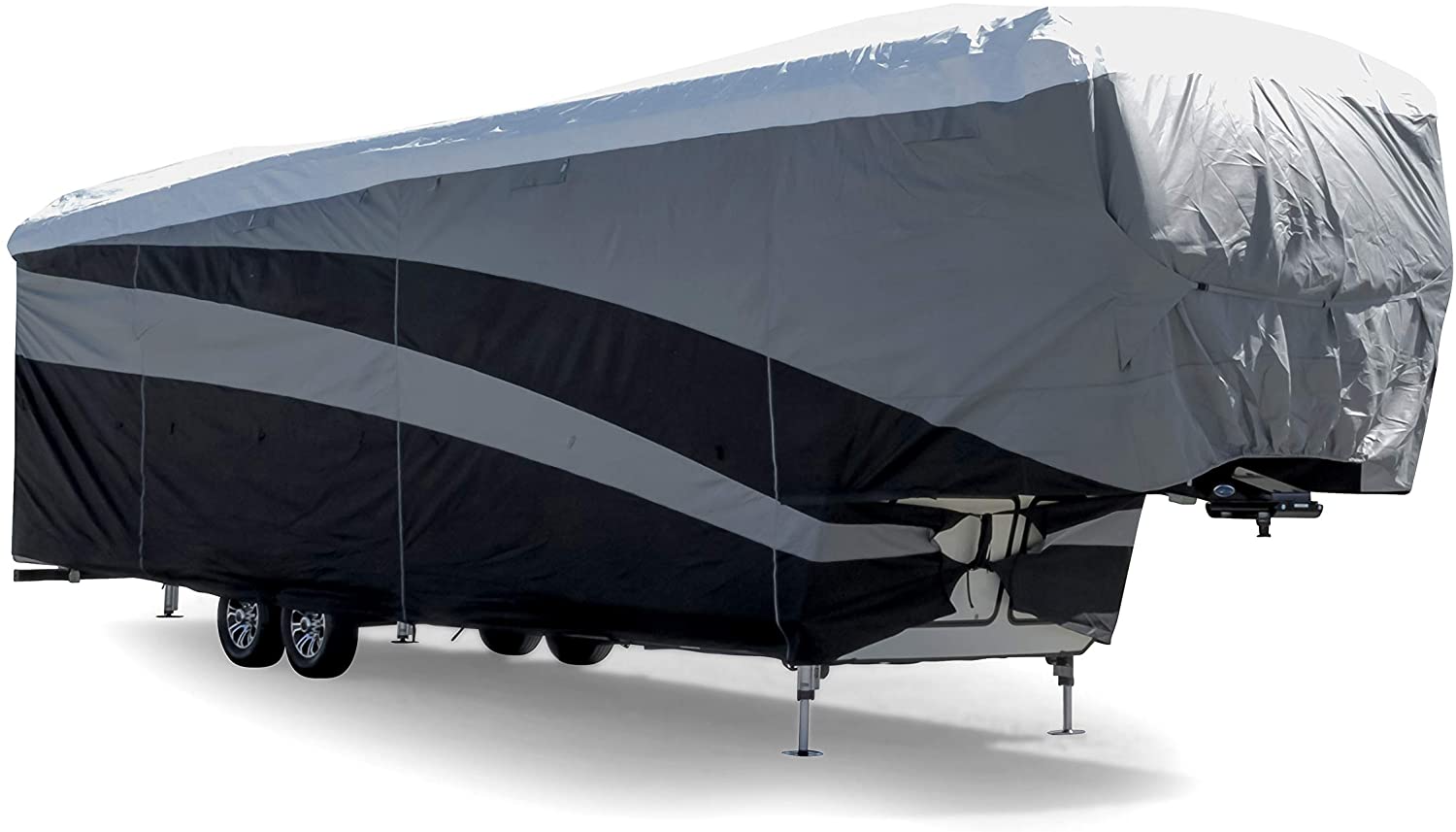 Camco ULTRAGuard Supreme RV Cover-Extremely Durable Design Fits Fifth Wheel Trailers 25' -28', Weatherproof with UV Protection and Dupont Tyvek Top (56144)