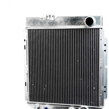 62mm Aluminum Racing Radiator Stop Leak Replacement For FORD MUSTANG/SHELBY V8 I6 MT&AT 1964-1966 Silver