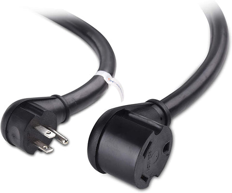 Cable Matters Angled 15A to 30A RV Adapter - 1.5 Feet (NEMA 5-15P to TT-30R)