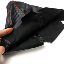 QWORK Shift Knob Shifter Boot Cover, Auto/Manual Gear Shift Knob Cover, Universal Type, Black (Carbon)