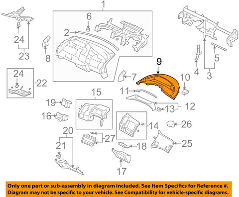 Genuine Honda 77103-SNA-A01ZA Instrument Pad Assembly