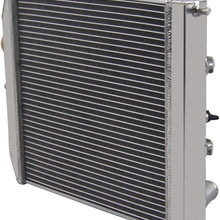 ALLOYWORKS 2 Row Aluminum Racing Radiator Fan Shroud Kit for 92-00 Honda Civic EK EG/ 93-97 DEL SOL Manual Transmission