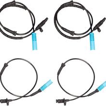 MOSTPLUS 4PCS Front Rear Left Right ABS Wheel Speed Sensors Compatible for BMW E39 525 528 540 34526756376 34526756375