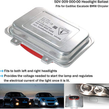 Yikesai 5DV 009 000-00 Xenon Hid Headlight Ballast Control Unit Replacement for 2007-2014 Cadillac Escalade & 2006-2009 BMW E60 & 2008-2014 Ch r ysl er Town Country (5dv 009 000-00)