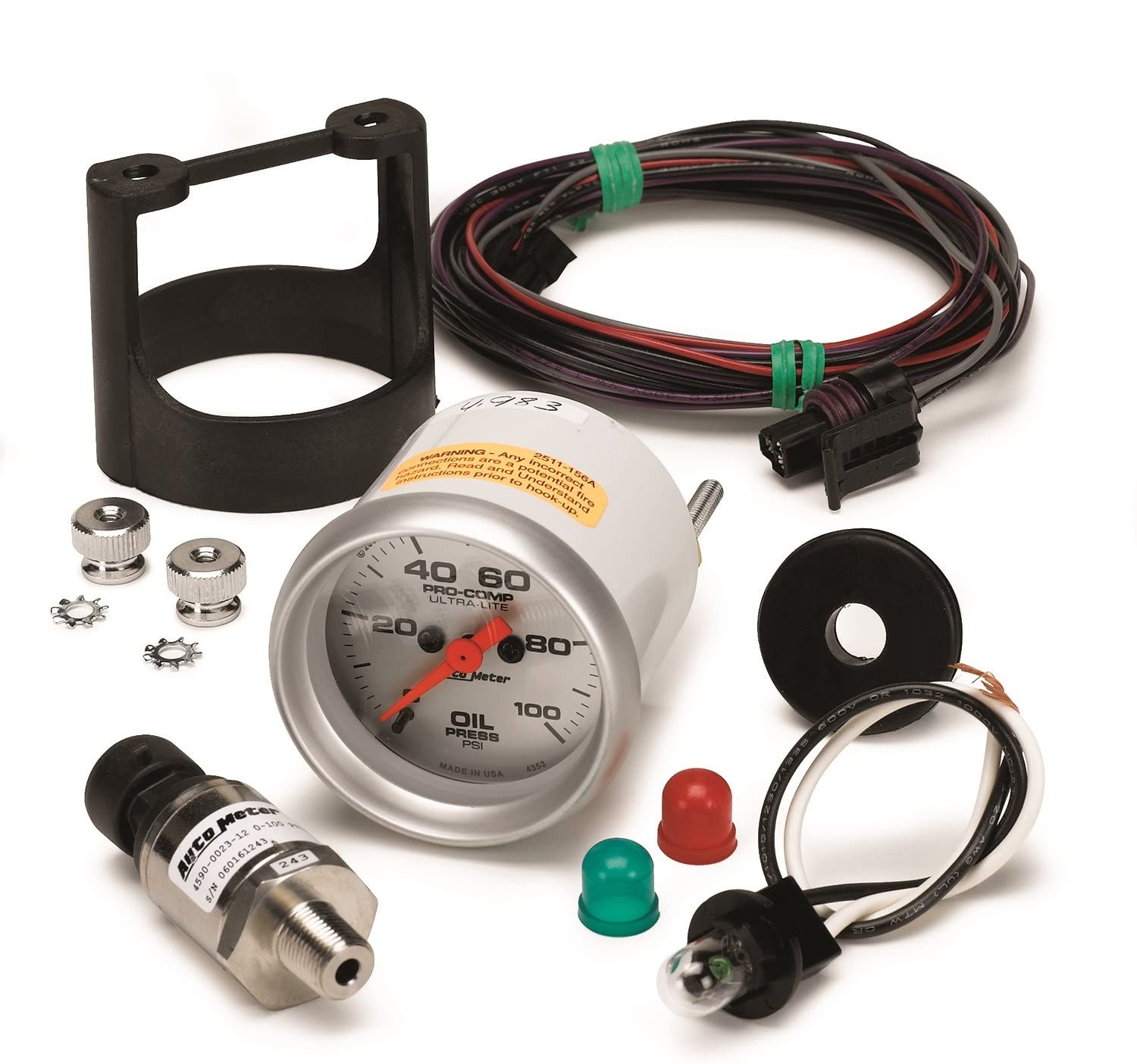 Auto Meter 4353 Ultra-Lite Electric Oil Pressure Gauge