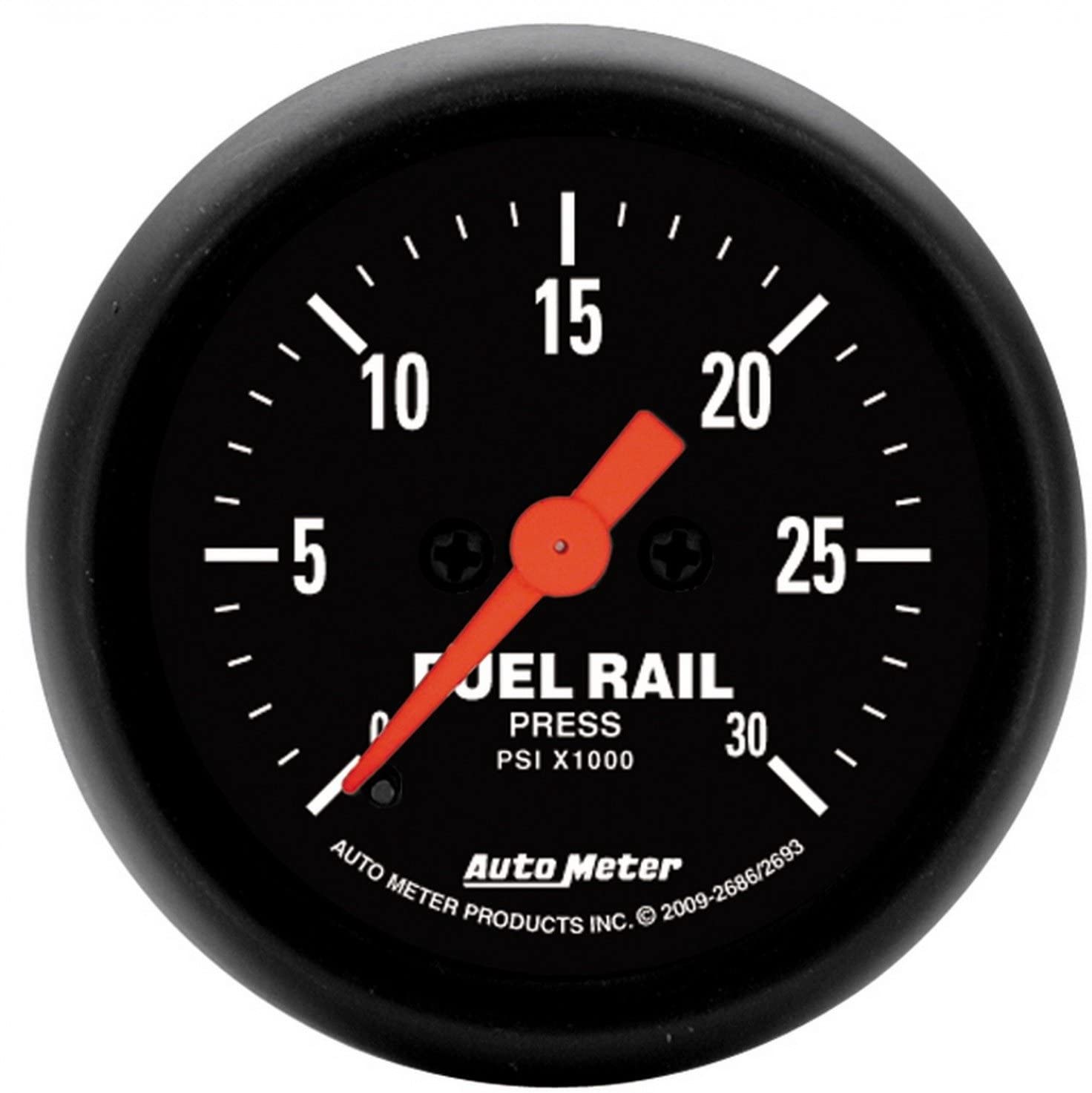 AUTO METER 2693 Z-Series Fuel Rail Pressure Gauge,2.3125 in.