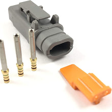 5x Deutsch DTM 2-Way Socket Connector Kit 24-20 AWG Gold Contact Plug DTM06-2S