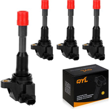 4Pcs Ignition Coil Pack Replacement for Honda Civic Hybrid 03 04 05 06 07 08 09 10 11 1.3L L4 UF374 C1408 5C1405, Front