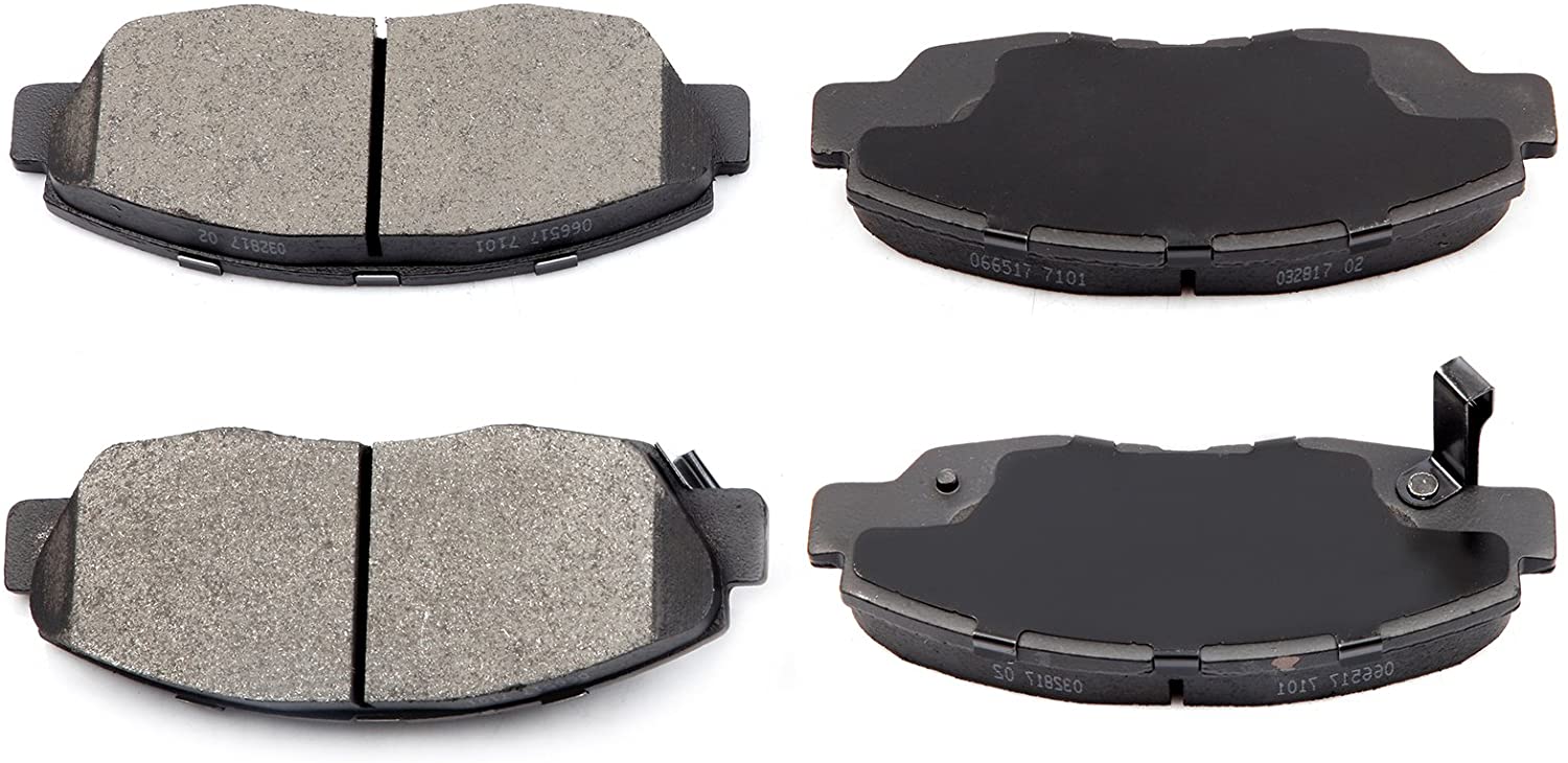 AUTOMUTO Ceramic Discs Brake Pads Kits, Front 4pcs Ceramic Disc Brake Pad fit for 97 98 99 Acura CL, 90 91 92 93 94 95 96 97 98 99 00 01 02 Honda Accord, 10 11 Honda Civic