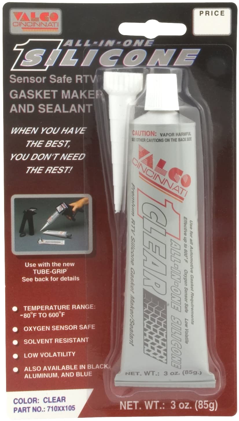 Valco Cincinnati 71105 Clear All-in-One Silicone with Nozzle - 3 oz. Tube