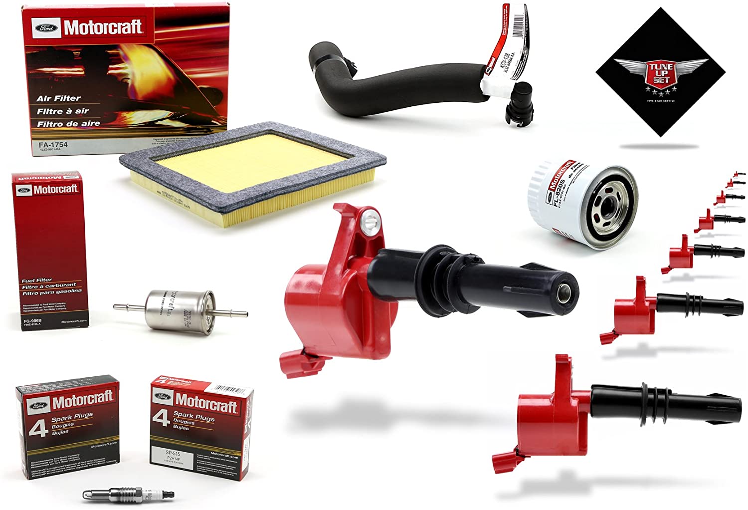 Tune Up Kit compatible with 2005-2006 Ford F150 5.4L High Performance Ignition Coil DG511 SP546