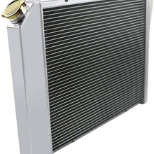 CoolingCare 27'' Width Aluminum Radiator, 4 Row Core Radiator for 1965-1985 Chevy Chevelle, GMC Caballero, Pontiac Ventura AT/MT Many GM Cars
