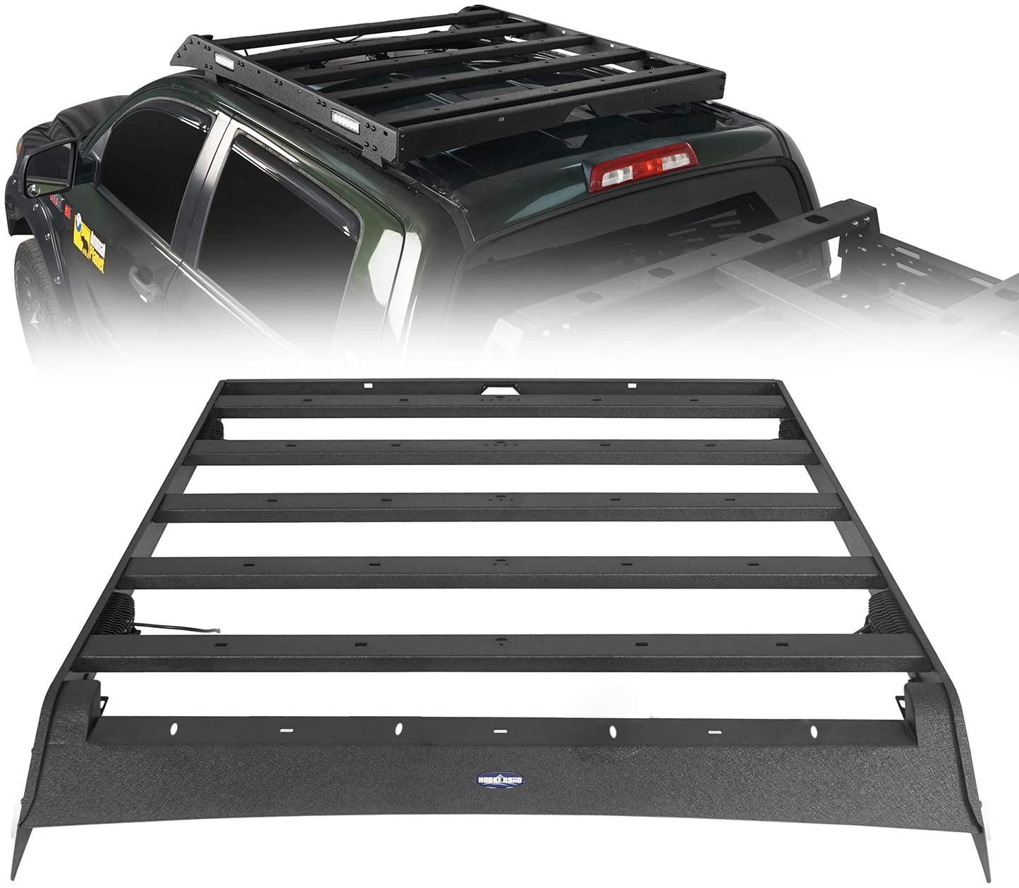 Hooke Road Tundra Roof Rack Cargo Carrier Steel Basket Compatible with Toyota Tundra Crewmax Pickup Truck 2007 2008 2009 2010 2011 2012 2013