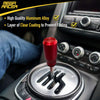 Mega Racer Red Aluminum Shift Knob for Buttonless Automatic and 4, 5 and 6 Speed Manual Transmission Vehicles