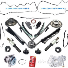 BETTERCLOUD VVT Timing Chain Kit W/Camshaft Phasers (LH & RH),Water Pump,Timing Cover Gasket Set, Pair VCT Camshaft Timing Solenoid Valve Fit for 04-08 Ford 5.4L