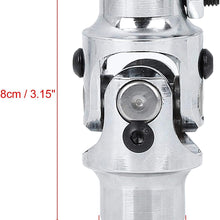 X AUTOHAUX 3/4" Round Smooth X 3/4"-36 Spline Chrome Universal Car Steering Shaft U Joint Column