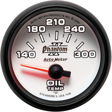 Auto Meter 7548 Phantom II 2-1/16" 140-300 F Short Sweep Electric Oil Temperature Gauge
