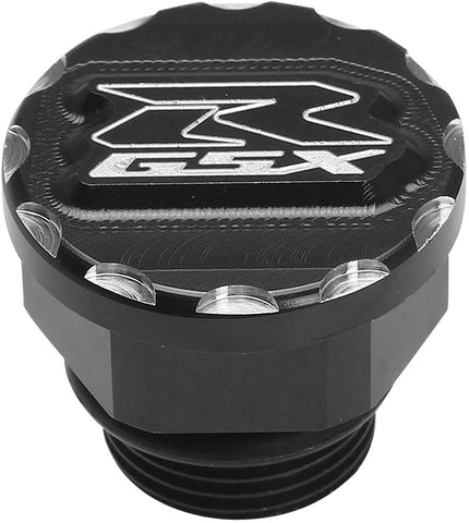OSBUN CNC Aluminum Motorcycle Engine Oil Filler Cap Screw Cover, For SUZUKI GSX-R 600 2002-2020,GSX-R 750 2002-2020,GSX-R 1000 2003-2020 (Black)