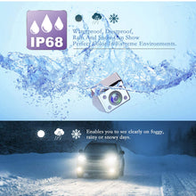 JPP Rear View Camera - Waterproof Reverse Backup Cameras for Car 170° Viewing Angle Night Vision with 4 IR LED Lights (Silver)