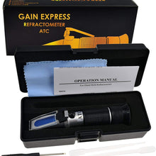 Kücheks 5-in-1 Automotive Battery Antifreeze Refractometer Afor Specific Gravity, Windshield Screenwash Fluid, Freezing Point Measurement Tester Meter Coolant Condition